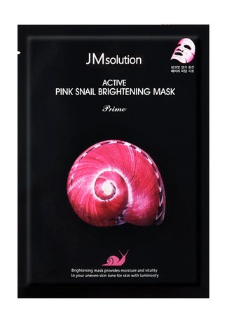 JMSolution Маска с муцином розовой улитки и витамином В12 Active Pink Snail Brightening Mask Prime