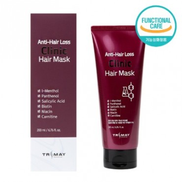 Безсульфатная питательная маска против выпадения волос 200ml Anti-Hair Loss Clinic Hair Mask TRIMAY