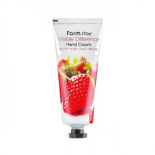 FARM STAY Крем для рук с экстрактом клубники 100ml Visible Difference Hand Cream-Strawberry 100мл 