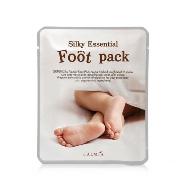 CALMIA Питательная маска для ног (носочки) с маслом авокадо, женьшенем и ягодами асаи (10мл x 2) Silky Essential Foot Pack 