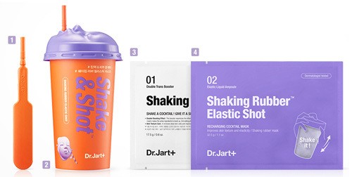 DR JART + SHAKING RUBBER  ELASTIC SHOT Маска «Альгинатный коктейль» Лифтинг & Упругость  50г