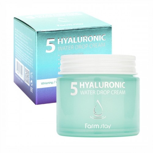 FarmStay Hyaluronic Крем суперувлажняющий для лица с гиалуроновым комплексом FarmStay Hyaluronic 5 Water Drop Cream, 80ml