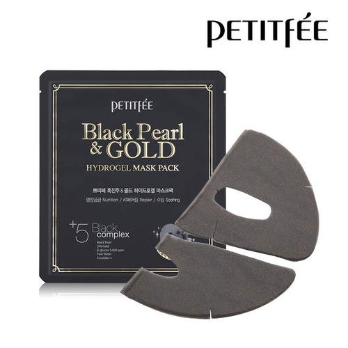 Petitfee Маска для лица гидрогелевая с жемчугом и золотом Black Pearl & Gold Hydrogel Mask Pack 32 гр