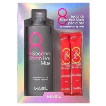 MASIL Набор для восстановления волос 8SECONDS SALON HAIR MASK SET (350ml+8ml*2)