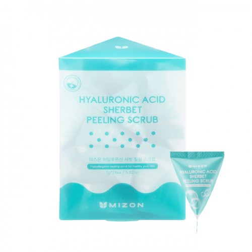 Mizon Скраб для лица увлажняющий с гиалуроновой кислотой Hyaluronic Sherbet Peeling Scrub 7гр