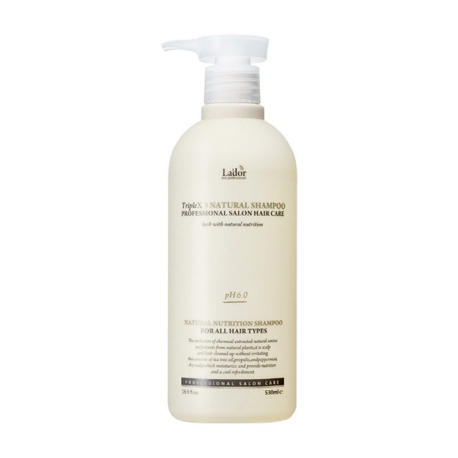Безсульфатный органический шампунь с эфирными маслами La’dor Triplex Natural Shampoo 530ml
